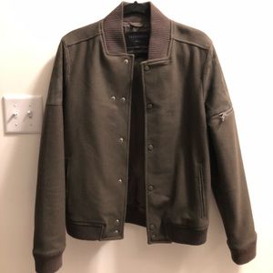 AllSaints Wool/Suede bomber